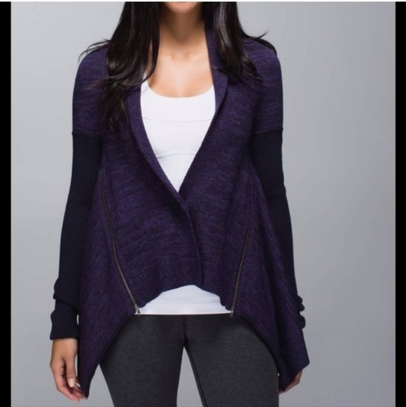 lululemon athletica Sweaters - Lululemon Wrap It Up Purple Cardigan Sweater